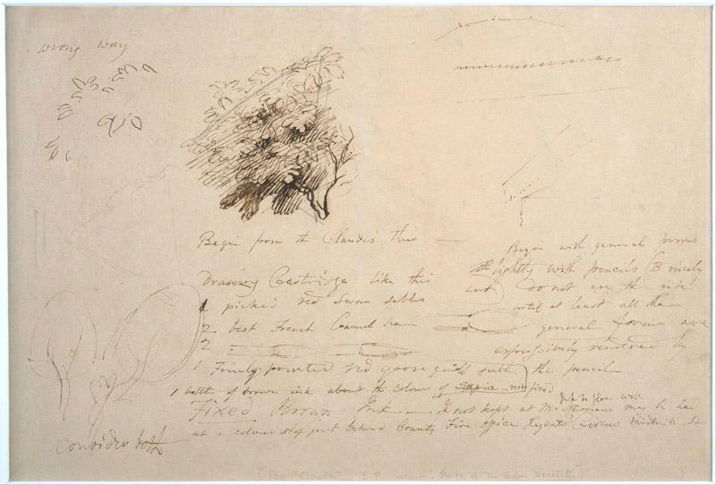 Samuel Palmer (1805-1881)-Notebook Leaf No