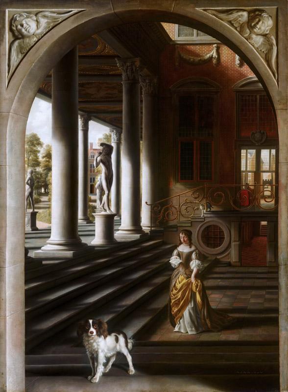 Samuel van Hoogstraten - Perspective View with a Woman Reading a Letter