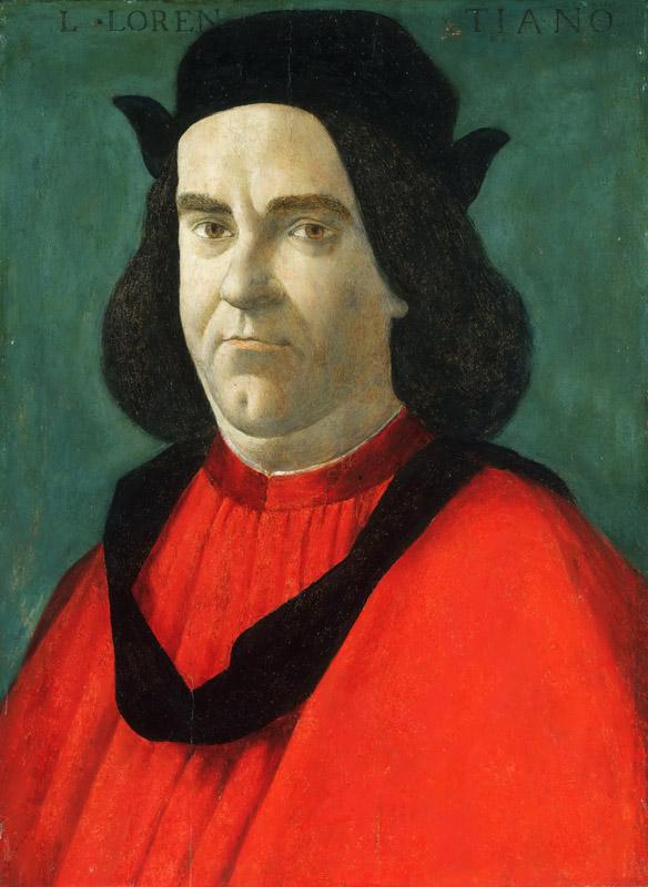 Sandro Botticelli (Alessandro di Mariano Filipepi), Italian (active Florence and Rome), 1445-1510 -- Portrait of Lorenzo de Lorenzi