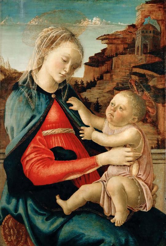 Sandro Botticelli(1445-1510) -- Virgin and Child