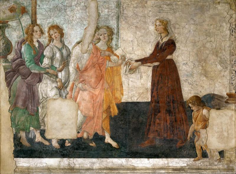 Sandro Botticelli(1445-1510)-Venus and the Graces Offer