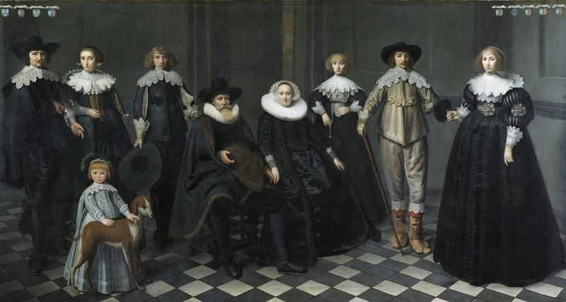 Santvoort, Dirck Dircksz. van -- Het gezin van Dirck Bas Jacobsz, burgemeester van Amsterdam, 1634 - 1635
