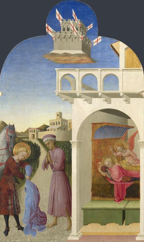 Sassetta - Saint Francis and the Poor Knight, and Francis Vision