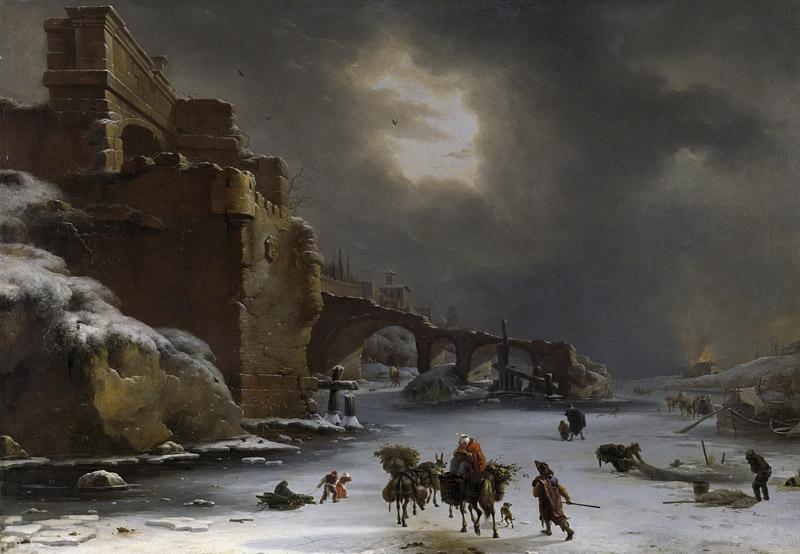 Schellinks, Willem -- Stadswal in de winter, 1660-1678