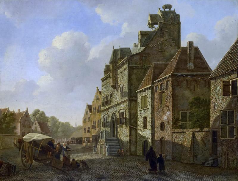 Schoenmakers, Johannes -- Stadsgezicht in Dordrecht, 1819-1821