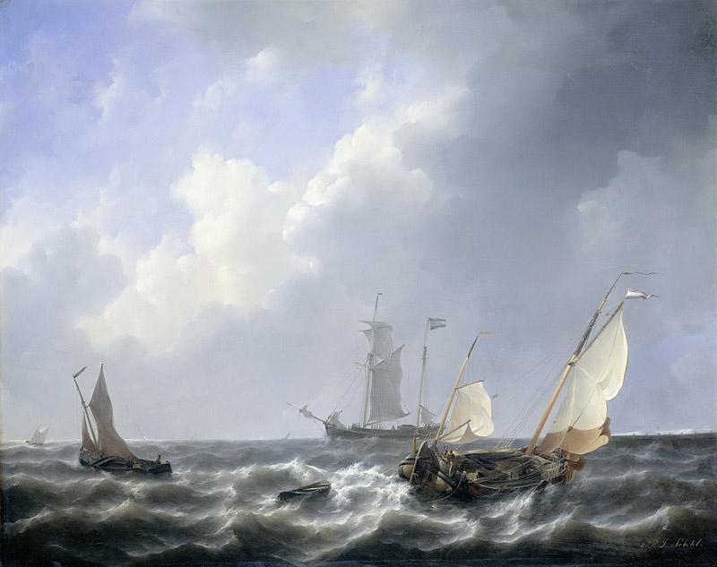 Schotel, Petrus Johannes -- De zeeuwse wateren bij Schouwen, 1825-1827