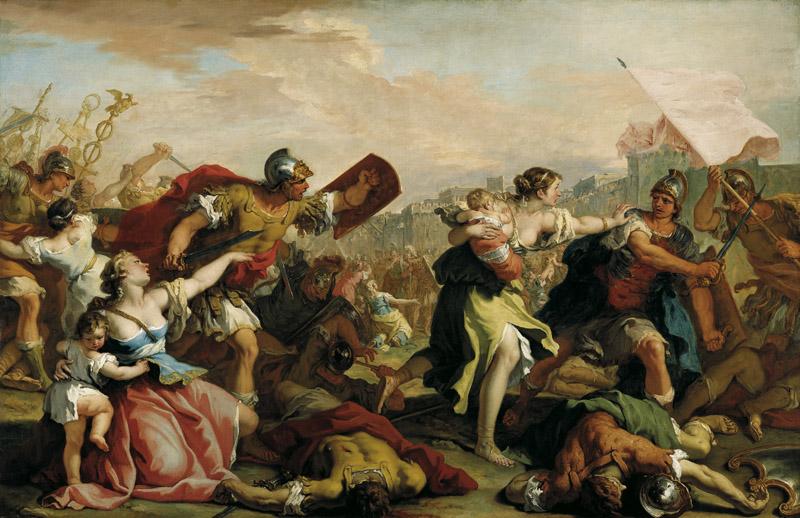 Sebastiano Ricci - Battle of the Romans and the Sabines, c. 1700
