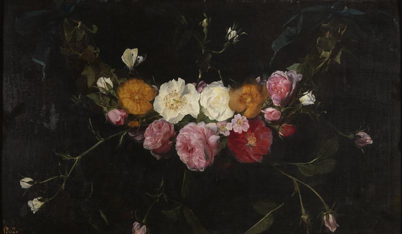Seghers, Daniel-Guirnalda de rosas-39 cm x 70 cm