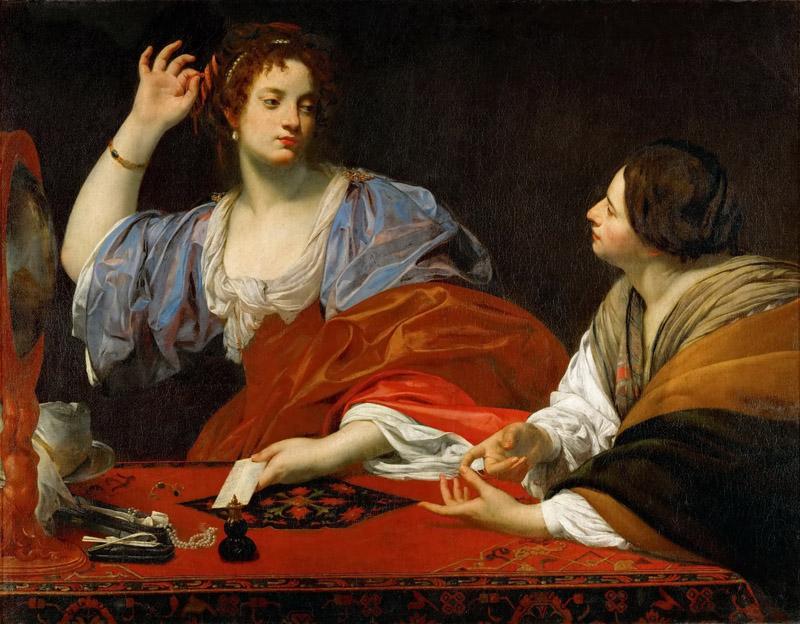 Simon Vouet -- Martha reproofs her vain sister Mary Magdalen