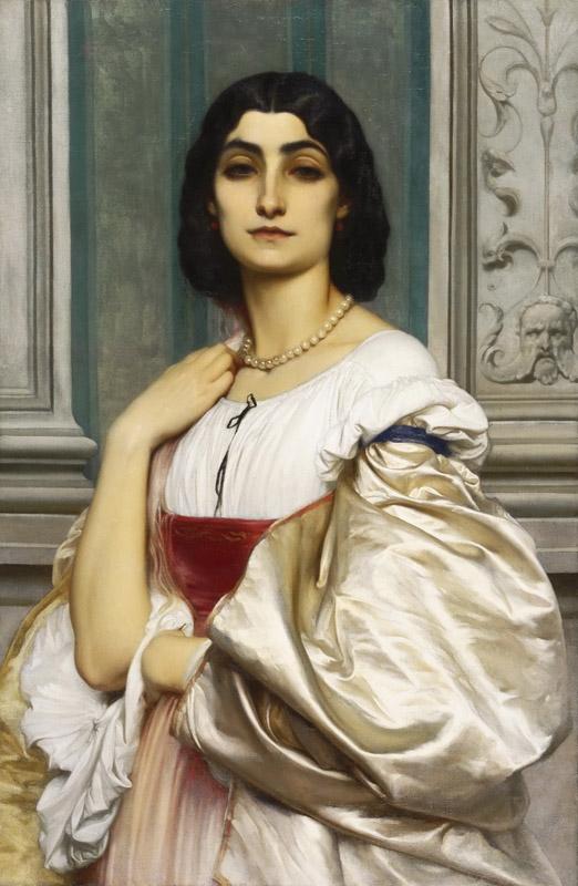 Sir Frederic Leighton, English, 1830-1896 -- Portrait of a Roman Lady (La Nanna)