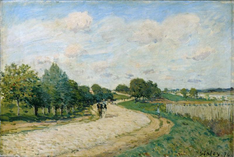 Sisley, Alfred -- La route de Mantes, 1874