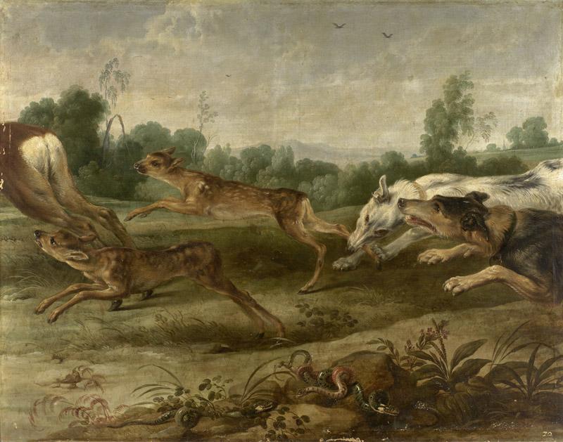 Snyders, Frans-Caza de ciervos-123 cm x 156 cm