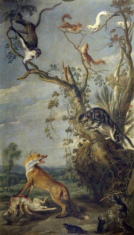 Snyders, Frans-La gata y el zorro-181 cm x 103 cm