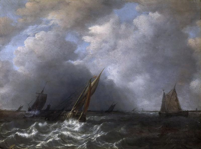 Sorgh, Hendrick Martensz. -- Storm op de Maas, 1668
