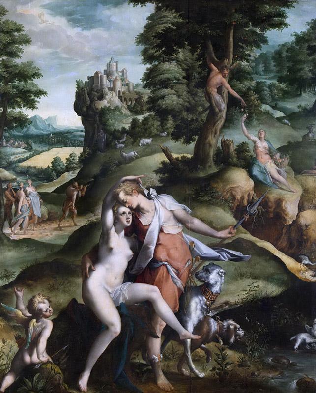 Spranger, Bartholomeus -- Venus en Adonis, 1585-1590