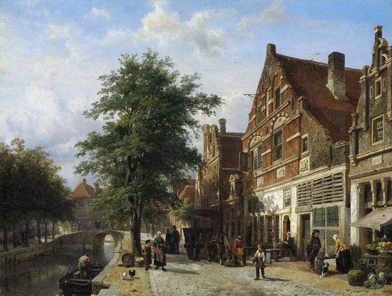 Springer, Cornelis -- De Zuiderhavendijk in Enkhuizen, 1868