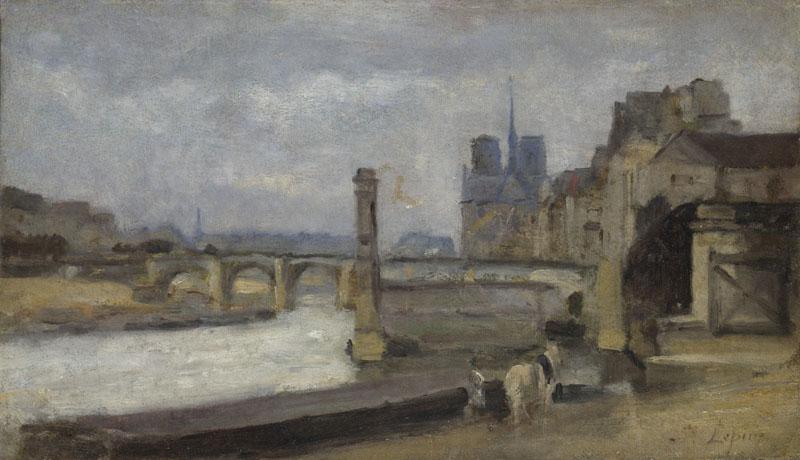 Stanislas-Victor-Edmond Lepine - The Pont de la Tournelle, Paris
