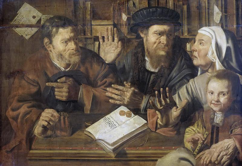 Stap, Jan Woutersz. -- Het kantoor van de notaris, 1629