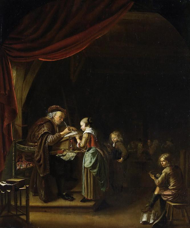 Staveren, Jan Adriaensz. van -- De schoolmeester, 1650-1750