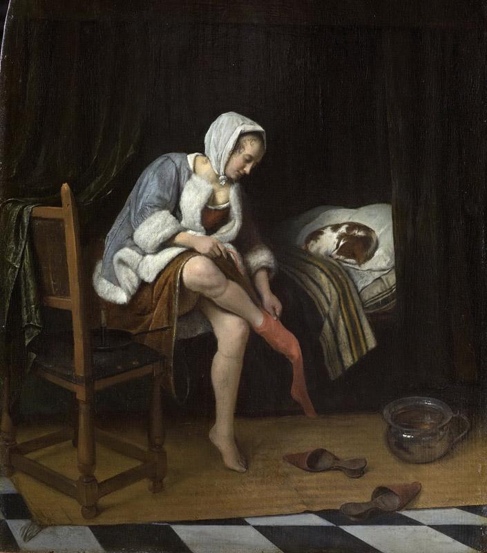 Steen, Jan Havicksz. -- Het toilet, 1655-1660