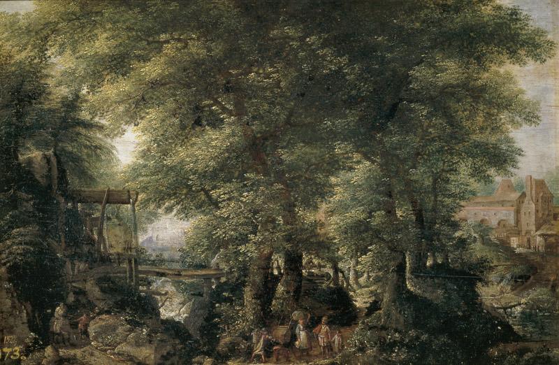 Stevens, Pieter II-Paisaje frondoso-33 cm x 48 cm