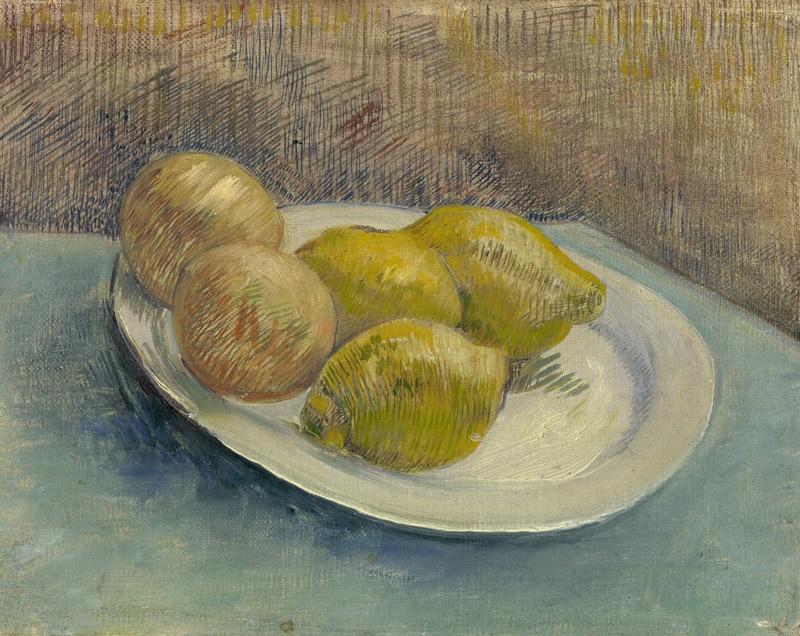 Still Life with lemons on a Plate