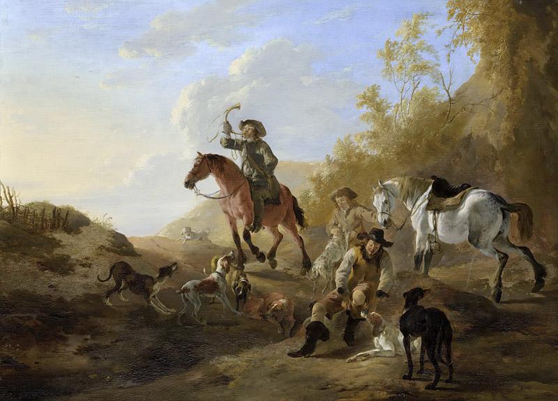 Stoop, Dirk -- Rustende jagers, 1640-1660