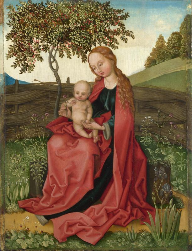 Style of Martin Schongauer - The Virgin and Child in a Garden