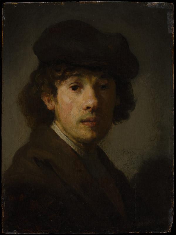 Style of Rembrandt--Rembrandt (1606-1669) as a Young Man