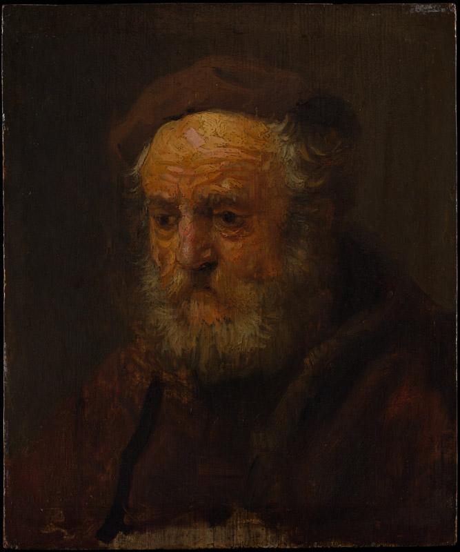 Style of Rembrandt--Study Head of an Old Man