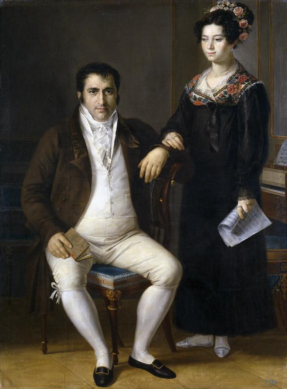 Tegeo Diaz, Rafael-Pedro Benitez y su hija Maria de la Cruz-174 cm x 128 cm