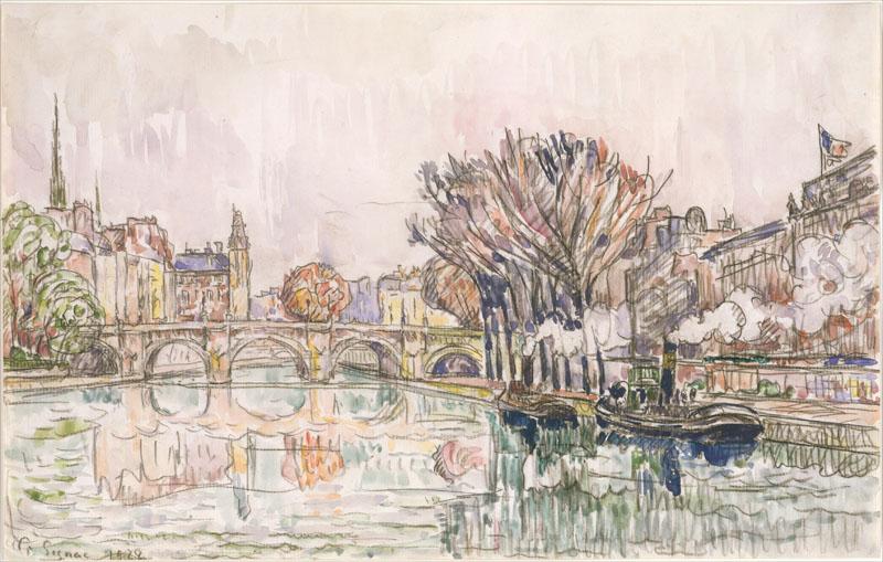 The Pont Neuf, Paris-Paul Signac (French, Paris 1863-1935 Paris)