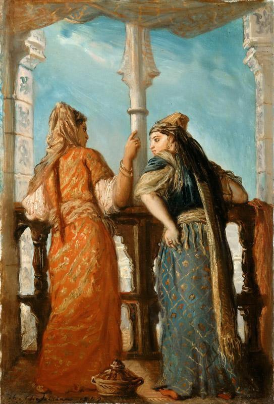 Theodore Chasseriau -- Jewish Women on a Balcony, Algeria