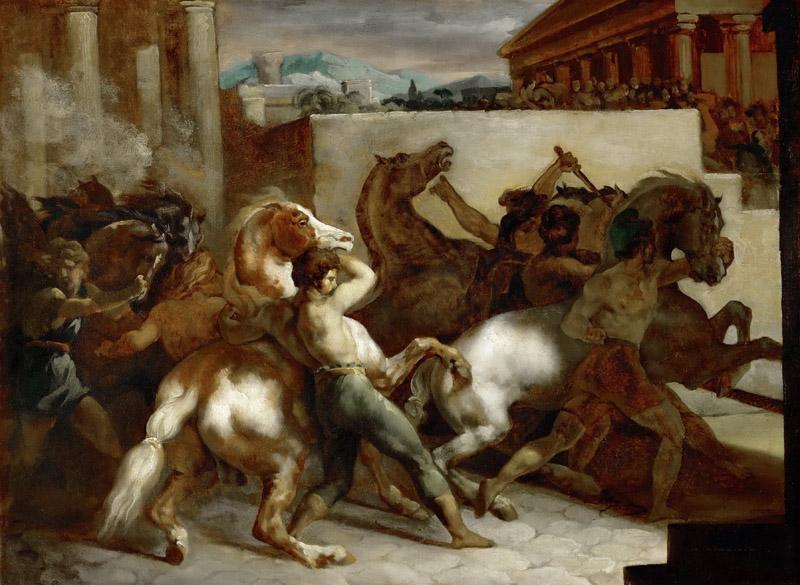 Theodore Gericault -- Horseracing in Rome