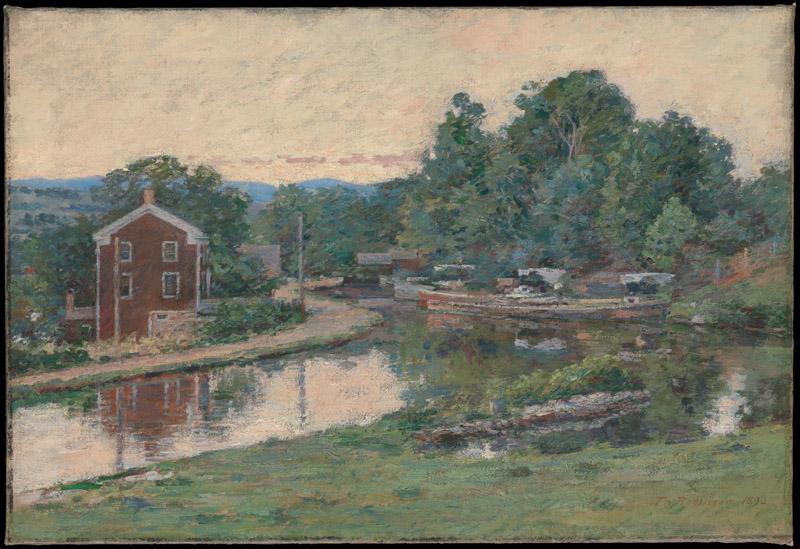 Theodore Robinson--Evening at the Lock, Napanoch, New York