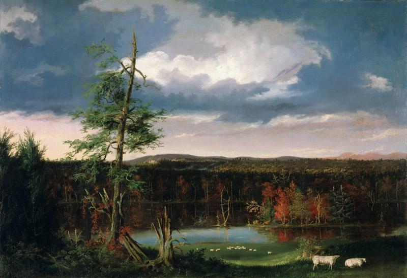 Thomas Cole, American (born England), 1801-1848 -- Landscape, the Seat of Mr
