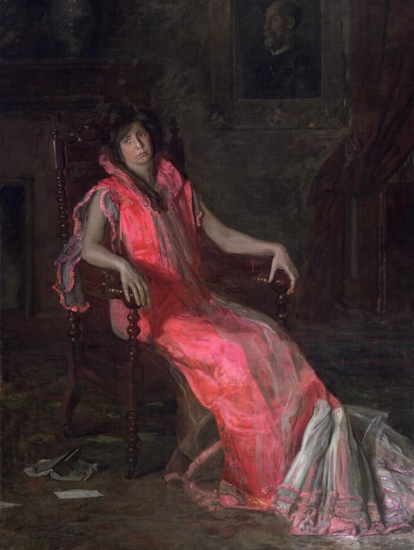Thomas Eakins, American, 1844-1916 -- An Actress (Portrait of Suzanne Santje)