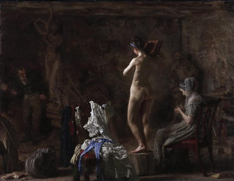 Thomas Eakins, American, 1844-1916 -- William Rush Carving His Allegorical Figure of the Schuylkill River