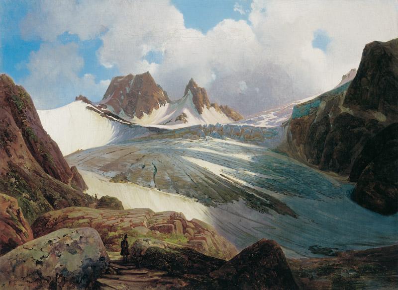 Thomas Ender - The Vogelmaier Ochsenkar Kees in the Rauris Valley in the High Tauern, 1834
