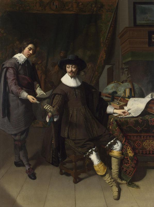 Thomas de Keyser - Portrait of Constantijn Huygens and his Clerk