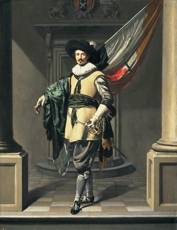 Thomas de Keyser - Portrait of Loef Vredericx as an Ensign