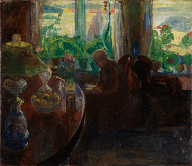 Thorvald Erichsen - Interior with the Painter Oluf Wold-Torne
