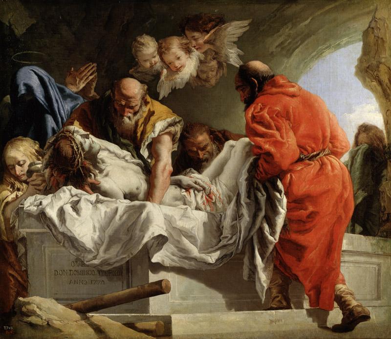 Tiepolo, Giandomenico-Entierro de Cristo-124 cm x 144 cm