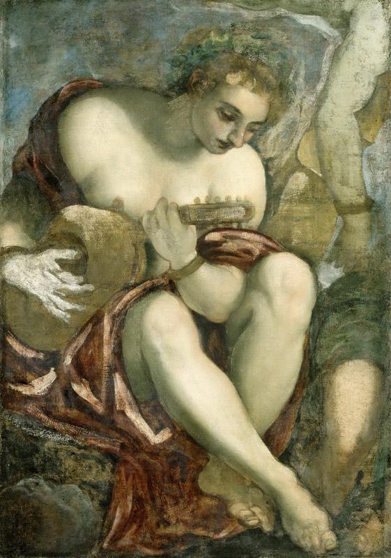 Tintoretto, Jacopo -- Muze met luit, 1528-1594