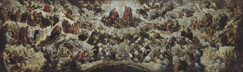 Tintoretto, Jacopo Robusti-El Paraiso-168 cm x 544 cm