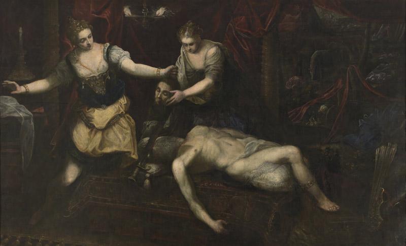Tintoretto, Jacopo Robusti-Judit y Holofernes-198 cm x 325 cm