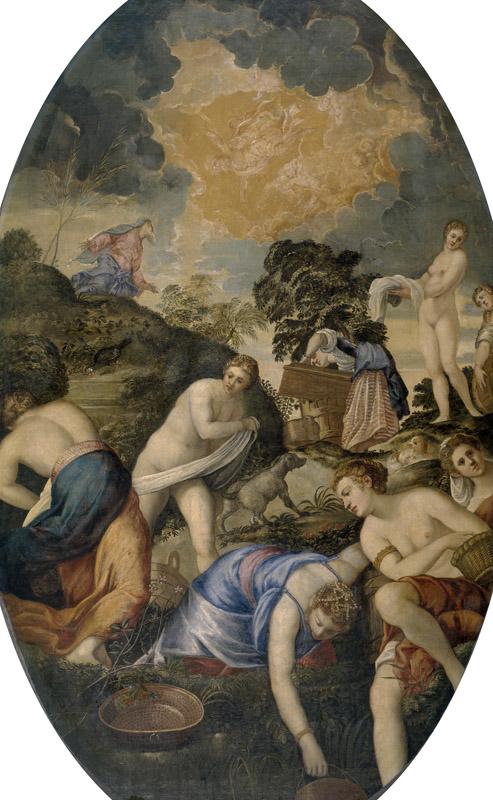 Tintoretto, Jacopo Robusti-Purificacion del botin de las virgenes madianitas-295 cm x 181 cm