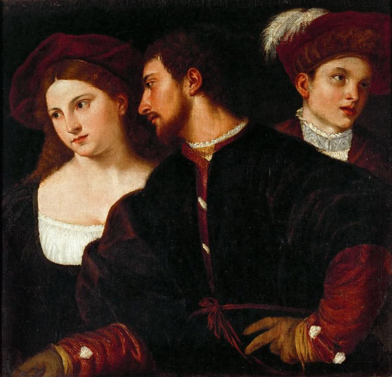 Titian -- Self-Portrait with Friends