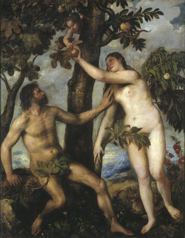 Tiziano, Vecellio di Gregorio-Adan y Eva-240 cm x 186 cm