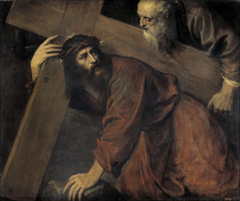 Tiziano, Vecellio di Gregorio-Cristo camino del Calvario-98 cm x 116 cm